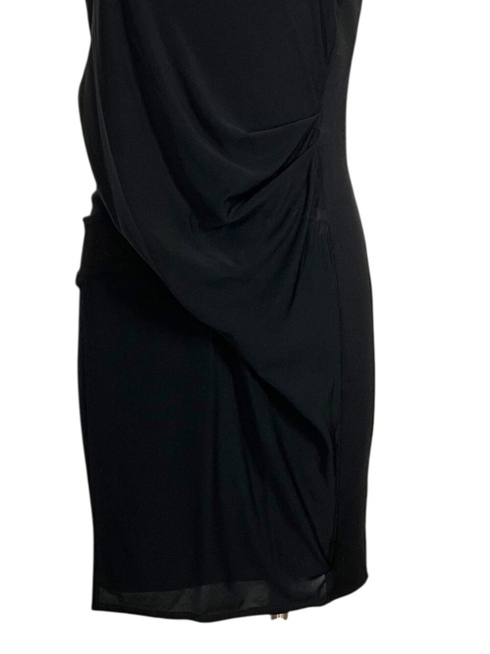 Helmut Lang Draped Mini Dress S Black Sleeveless - Picture 14 of 16
